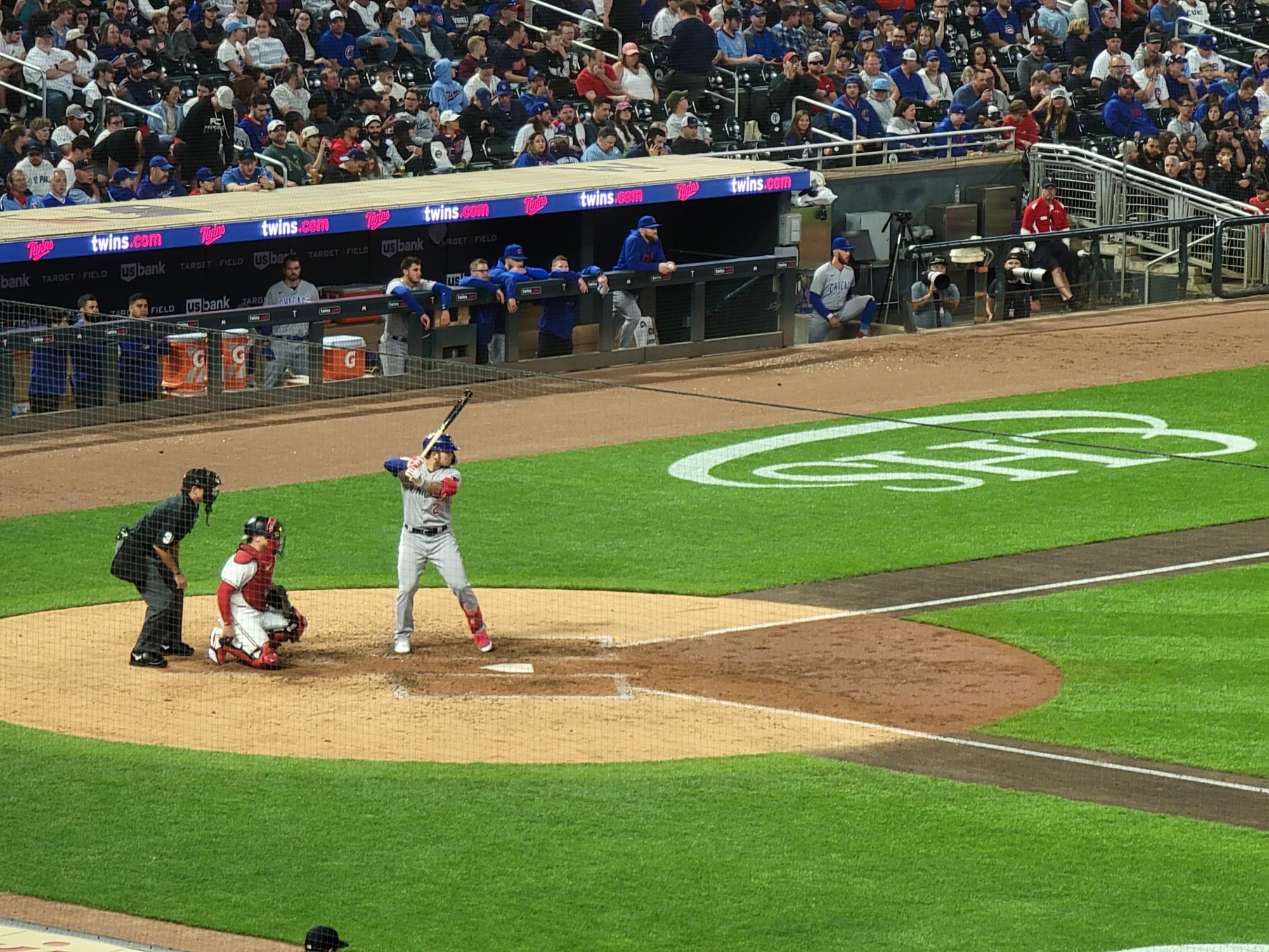 The Cubs face the Twins at Target Field in Minneapolis.